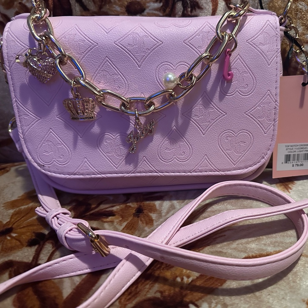 Juicy Couture pink top notch crossbody bag